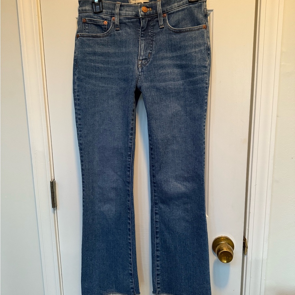 Madewell Blue Cropped Flare Jeans